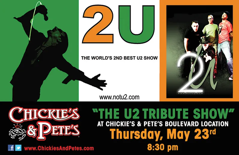 Chickie's & Pete's half-page ad for a U2 tribute show