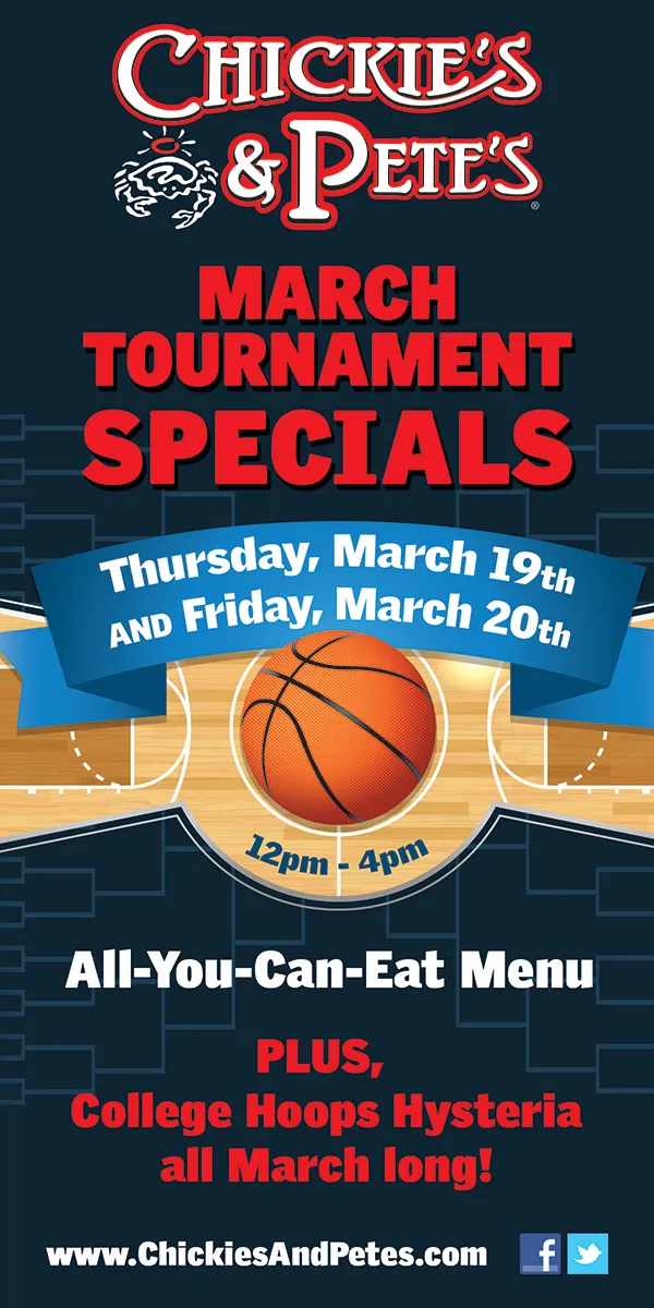 Chickie's & Pete's March tournament specials print ad