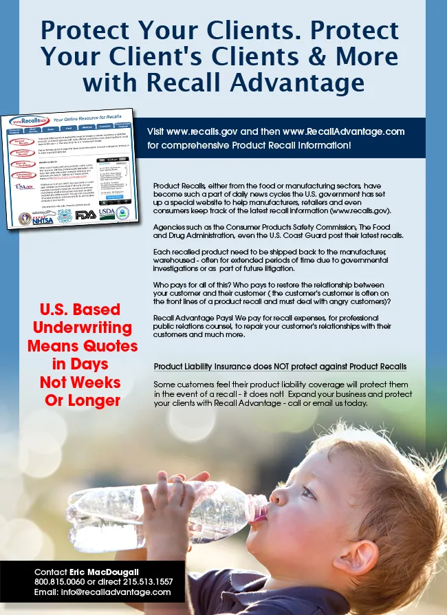 Recall Advantage print ad headlined Protect your clients