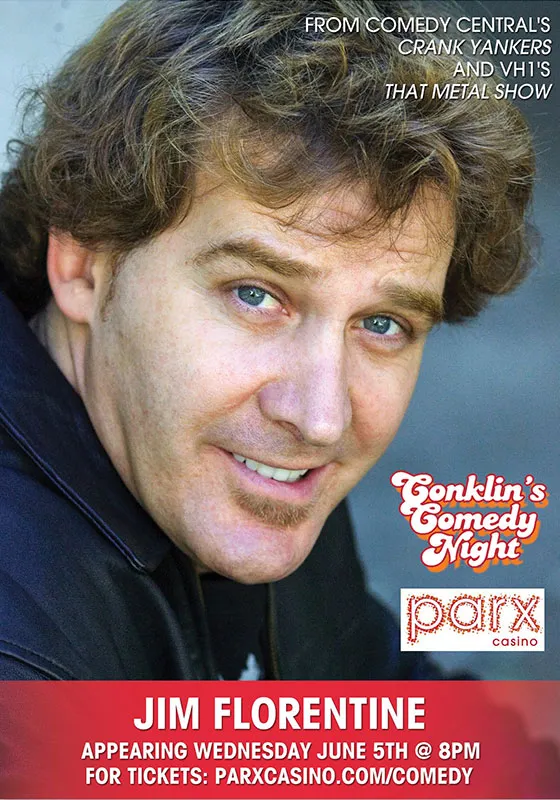 Parx Casino comedy night card for Jim Florentine